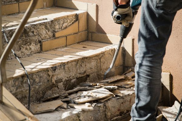 Concrete Stair Demolition in Sumter